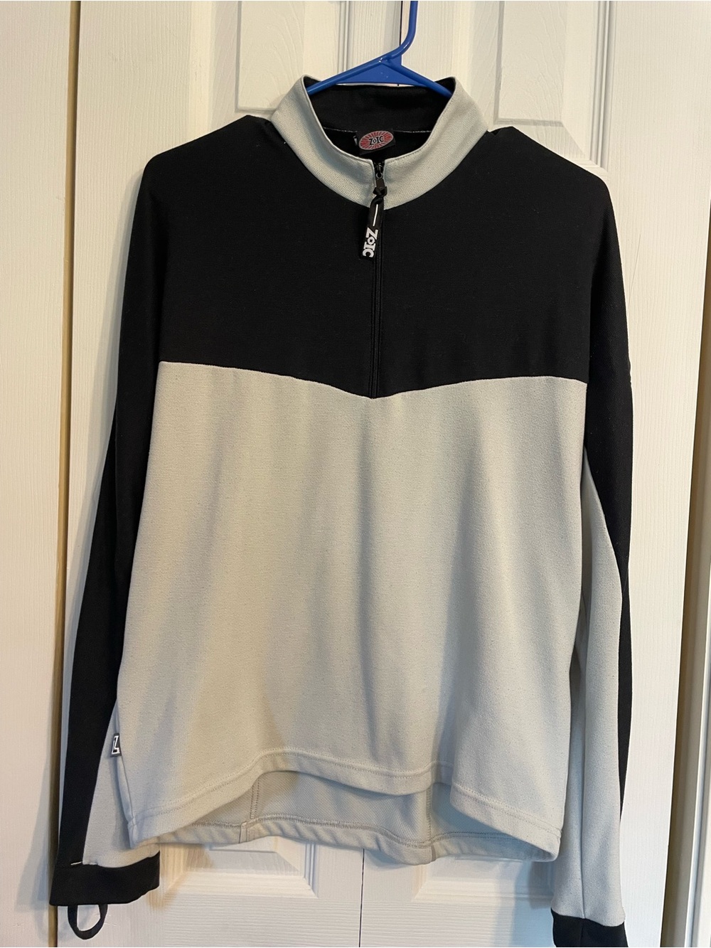 Men's Zoic Two-Tone Half-Zip Bike shirt Black and Light Gray